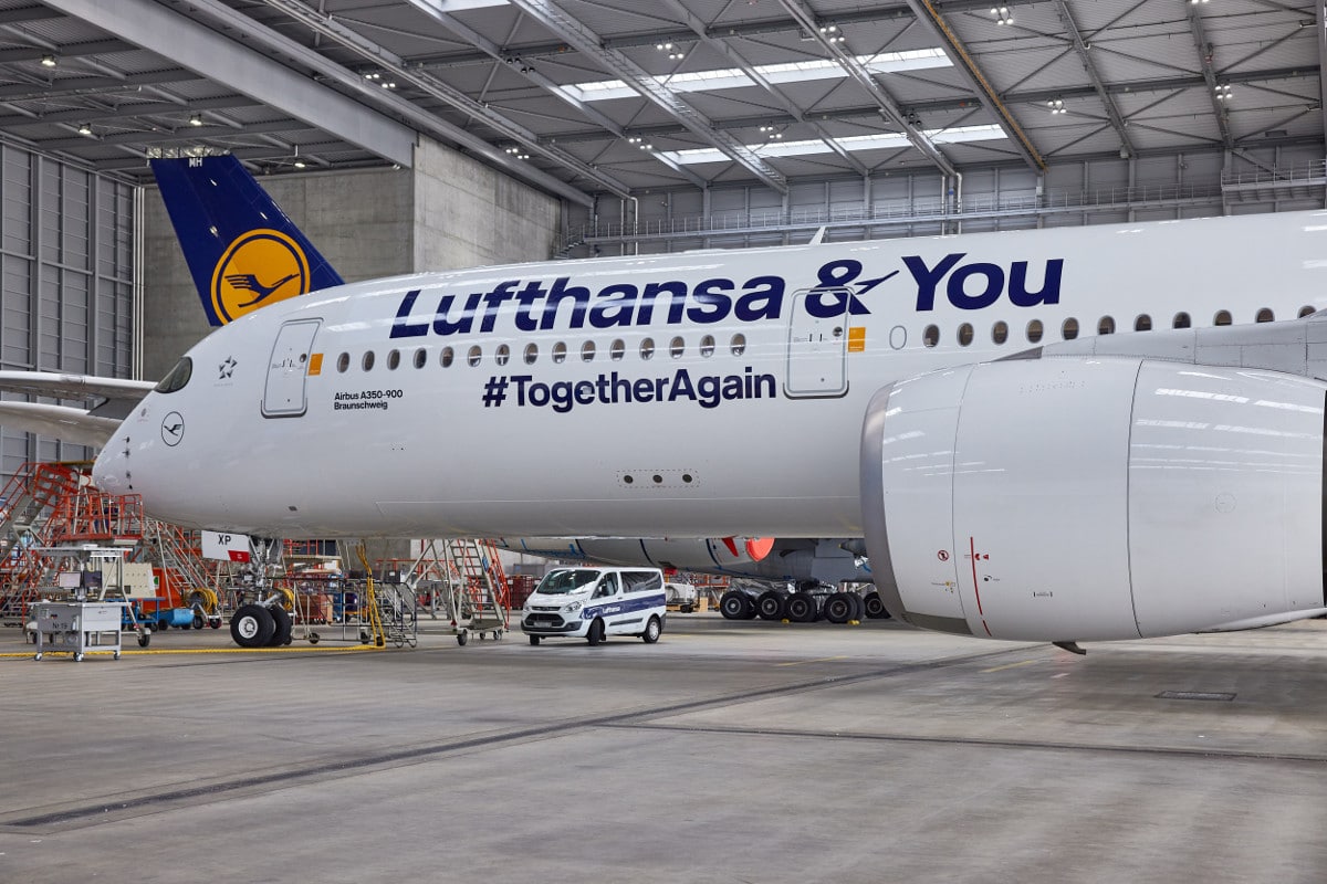 Forbigående psykologi Alperne Lufthansa is promoting the comeback of long-haul flights with a special  livery - Aviation.Direct