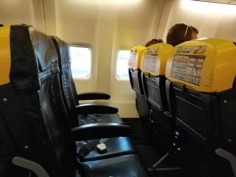 Seats of a Boeing 737-800 from Ryanair (Photo: Jan Gruber).