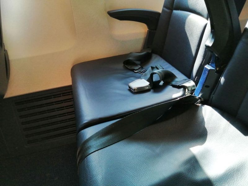 Seats of a Boeing 737-800 from Ryanair (Photo: Jan Gruber).
