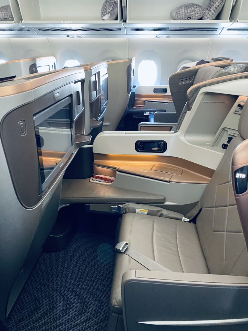 The current Business Class seat of Singapore Airlines, here in the picture row 21 (Photo: Steffen Lorenz).