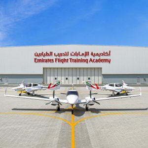 Three DA42s in Dubai (Photo: Emirates Flight Training Academy).