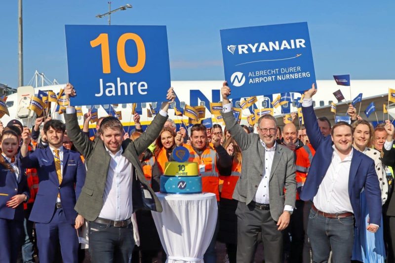10 years of Ryanair in NUE (Photo: Max Haselmann/Airport Nuremberg).