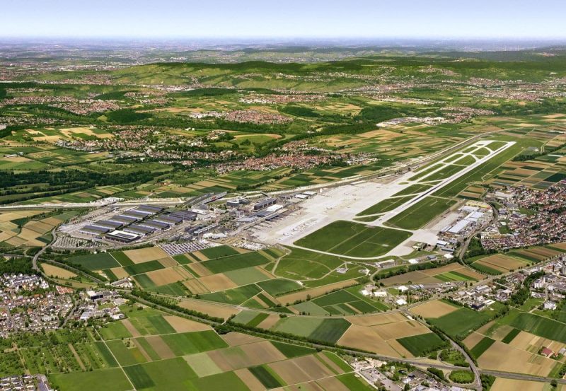 Der Manfred-Rommel-Flughafen aus der Vogelperspektive (Foto: Flughafen Stuttgart).