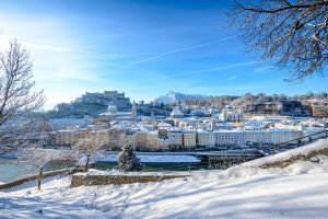 Panorama Salzburg Old Town in winter (Photo: TSG Tourismus Salzburg GmbH).