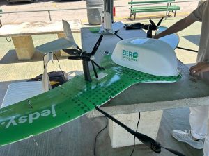 Die Jedsy-Drohne, die bei den Demoflügen zum Einsatz kam und eine Nutzlast von 2,5 kg tragen kann. (Foto: Chris Cauchi / MAviO News).