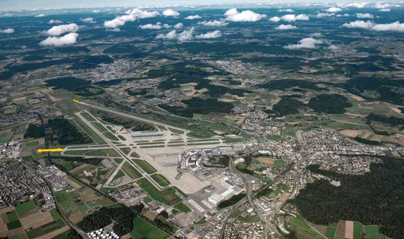 Darstellung der geplanten Verlängerungen (Grafik: Flughafen Zürich AG).