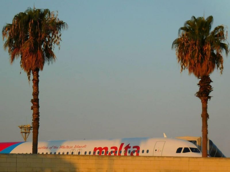 Airbus A320 von Air Malta am Flughafen Luqa (Foto: Jan Gruber).