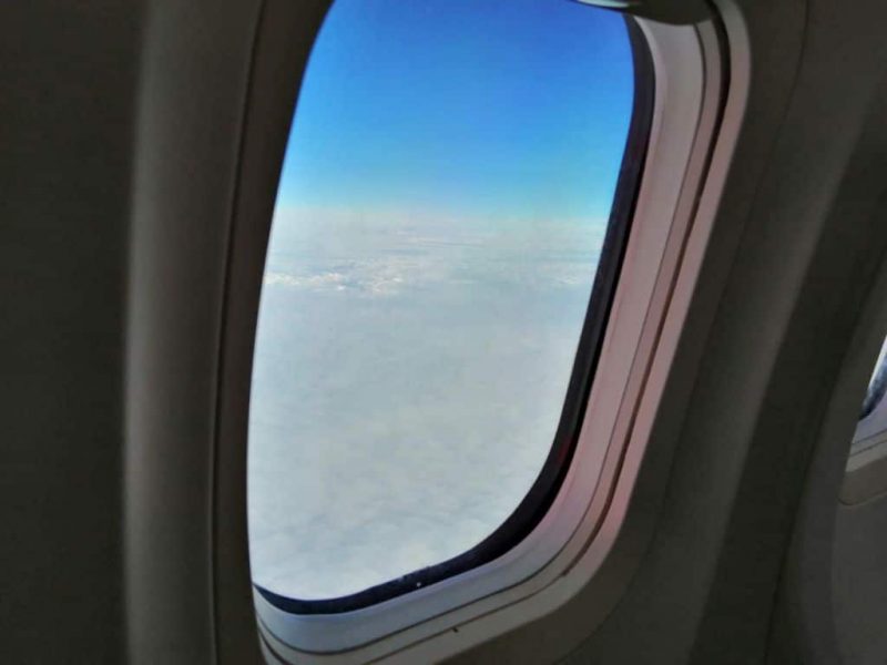 View from the window of a DHC Dash 8-400 (Photo: Robert Spohr).