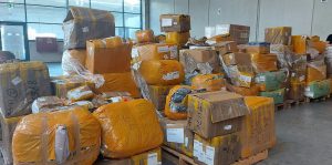 Product piracy disguised as an aid delivery for the Ukraine (Photo: Federal Ministry of Finance/Austrian Customs Office).