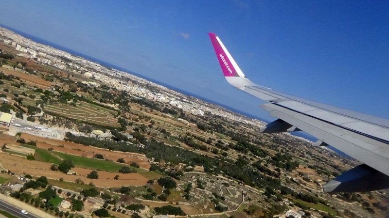 Wizz Air Sharklet über Malta (Foto: Amely Mizzi).