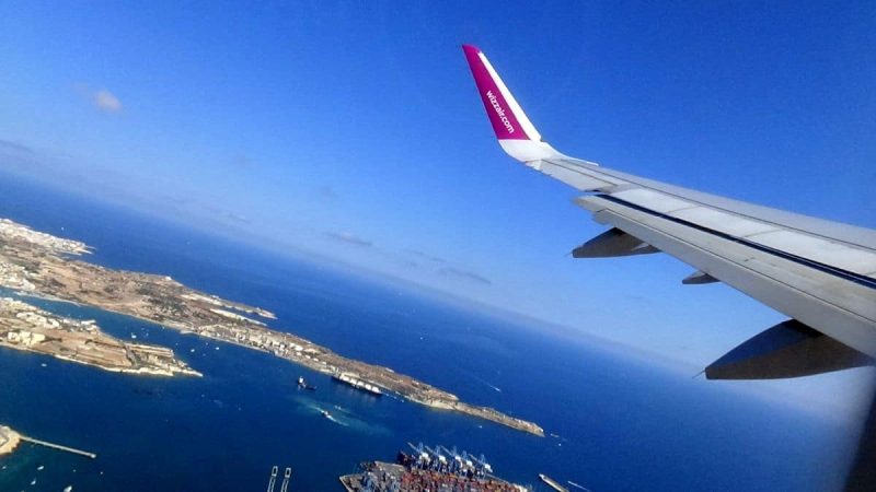 Wizz Air Sharklet über Malta (Foto: Amely Mizzi).
