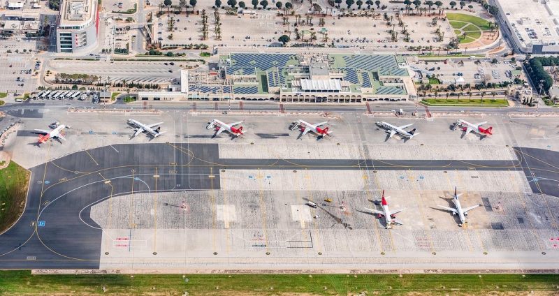 Acht Code-C-Flugzeuge auf dem Vorfeld 9 geparkt (Rendering: Malta Airport).