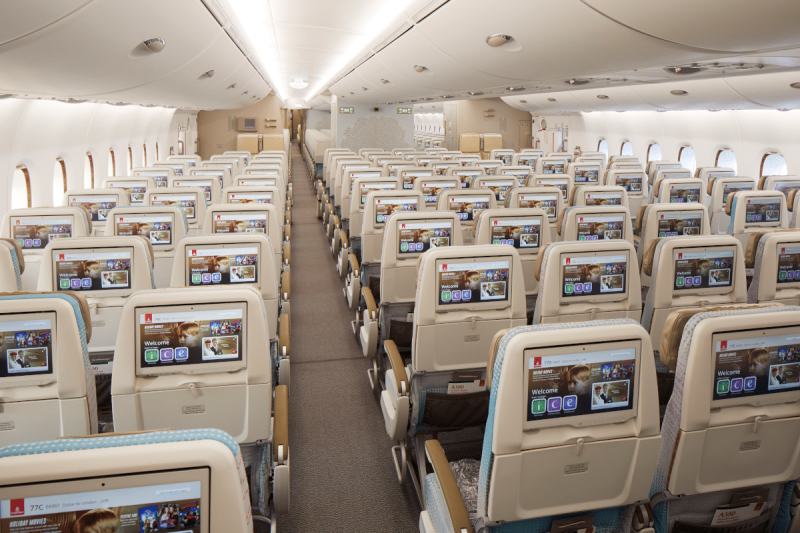A380 with Premium Economy cabin (Photo: Emirates).