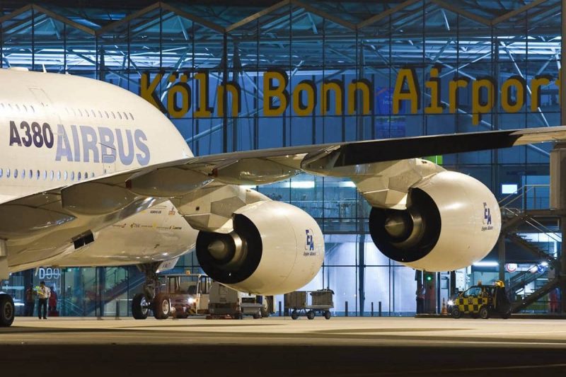 Airbus A380 at Cologne / Bonn Airport (Photo: Cologne / Bonn Airport).