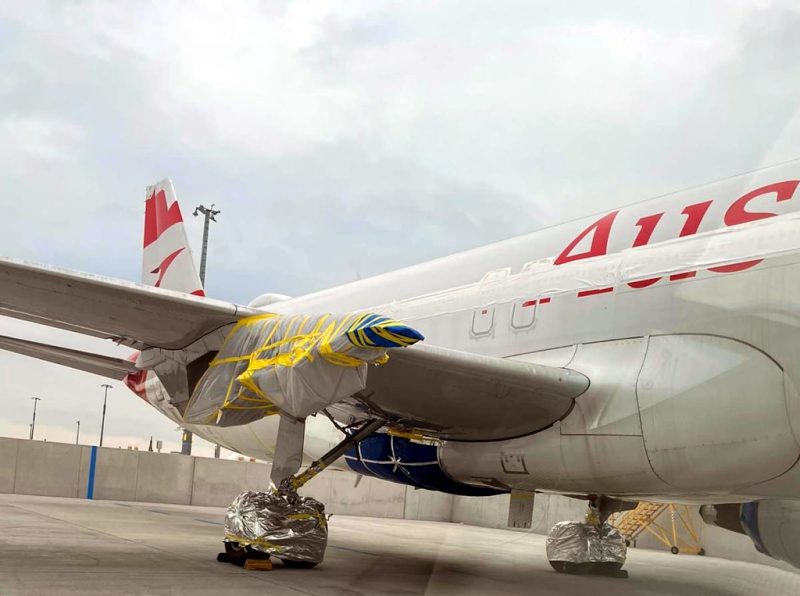 Stored Airbus A320 from Austrian Airlines (Photo: Christian Ambros).