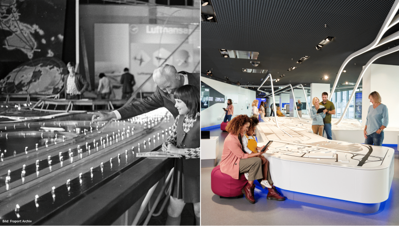 Terminal 1 then and now (Photo: Fraport AG).