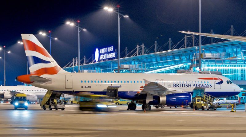 Until now, British Airways could only be seen on the apron at Albrecht Dürer Airport during the Christmas market (Photo: Nuremberg Airport/ Thomas Niepel).