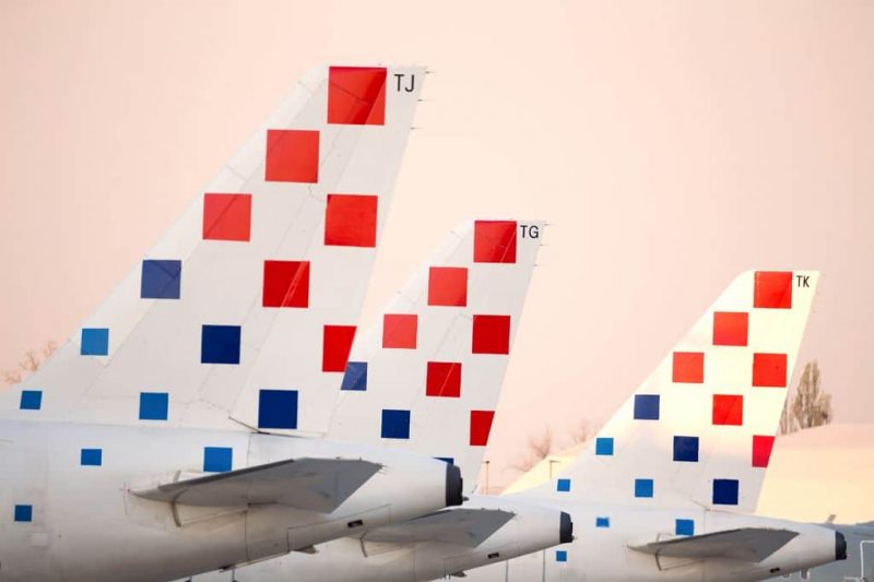 Tail fins from Croatia Airlines (Photo: Croatia Airlines).