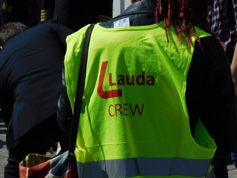 Warnweste einer Lauda-Mitarbeiterin (Foto: Jan Gruber).