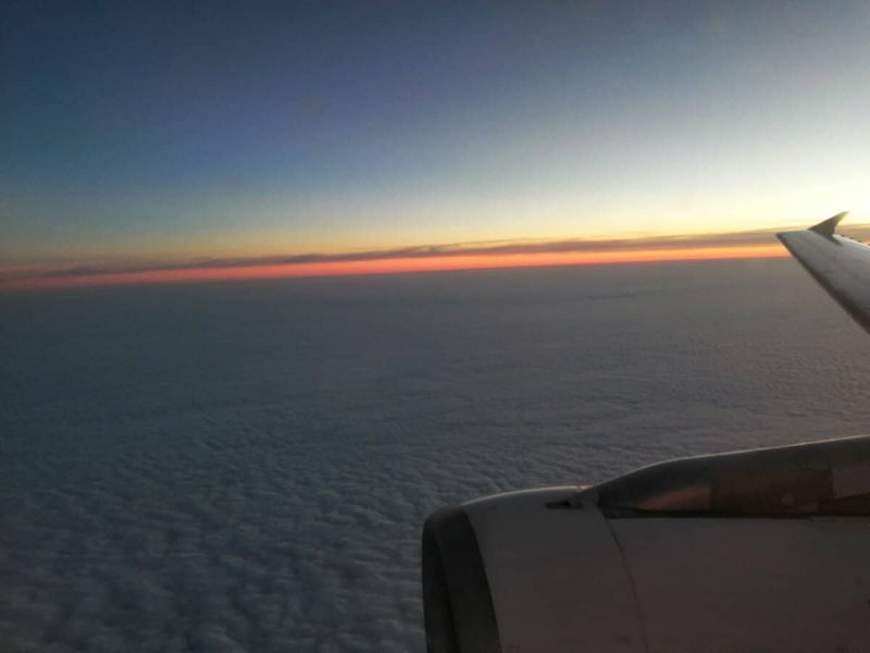 View from the window of an Airbus A318 (Photo: Robert Spohr).
