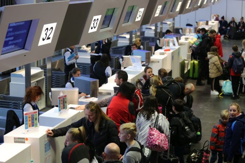 Check-in counter at Salzburg Airport (Photo: Salzburg Airport Presse).
