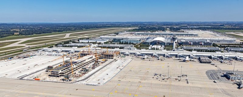 Ein aktuelles Foto von der Baustelle (Foto: Flughafen München GmbH).