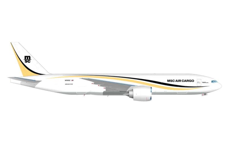 Rendering einer Boeing 777-200F (Rendering: MSC).