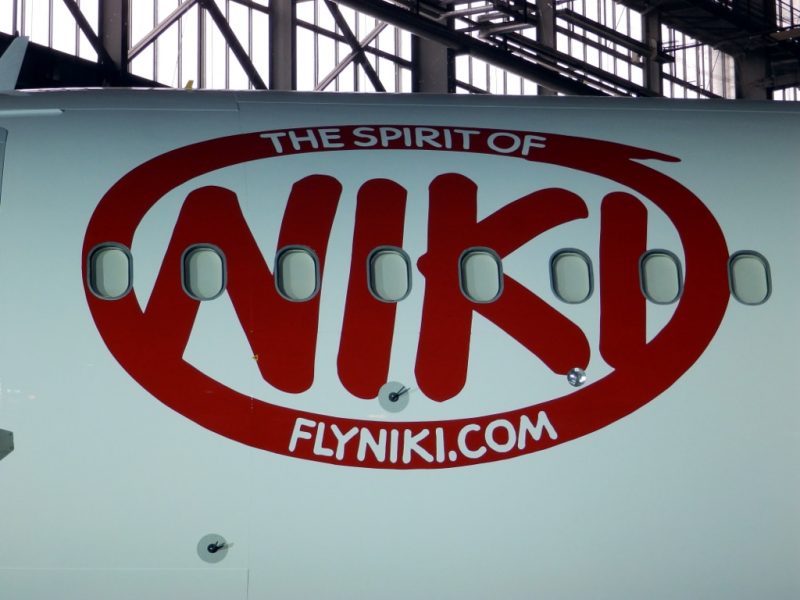 Niki-Logo auf einem Airbus A320 (Foto: Jan Gruber).