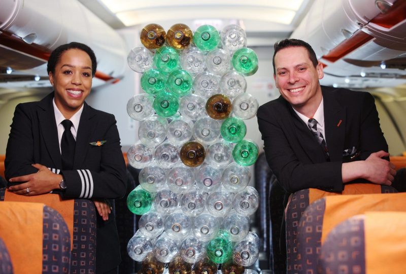Uniforms are made from empty plastic bottles (Photo: Easyjet).