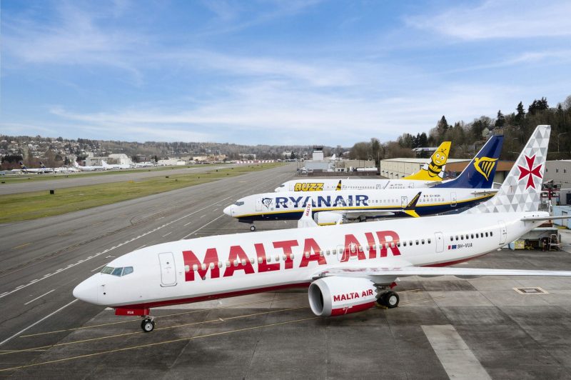 Boeing 737 Max 200 von Malta Air, Ryanair und Buzz (Foto: Ryanair).