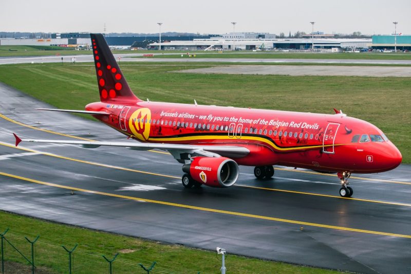 The Belgian national teams will be flown to the games in an Airbus A320 (Photo: Brussels Airlines).