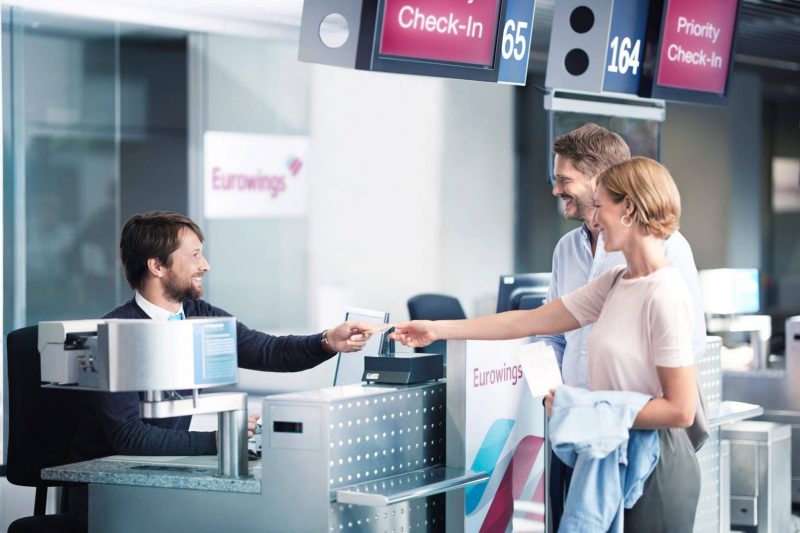 Eurowings check-in counter (Photo: Eurowings / Maximilian Motel).