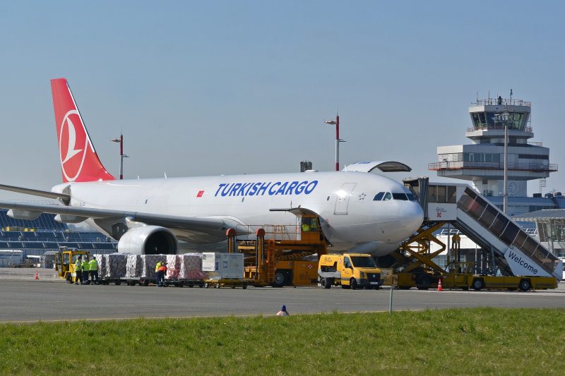 Turkish Cargo am Flughafen Linz (Foto: Michael David).