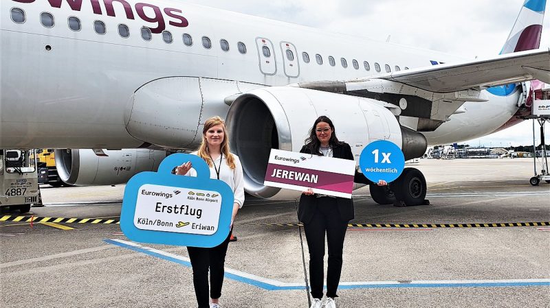 First flight to Yerevan from Cologne (Photo: Eurowings).