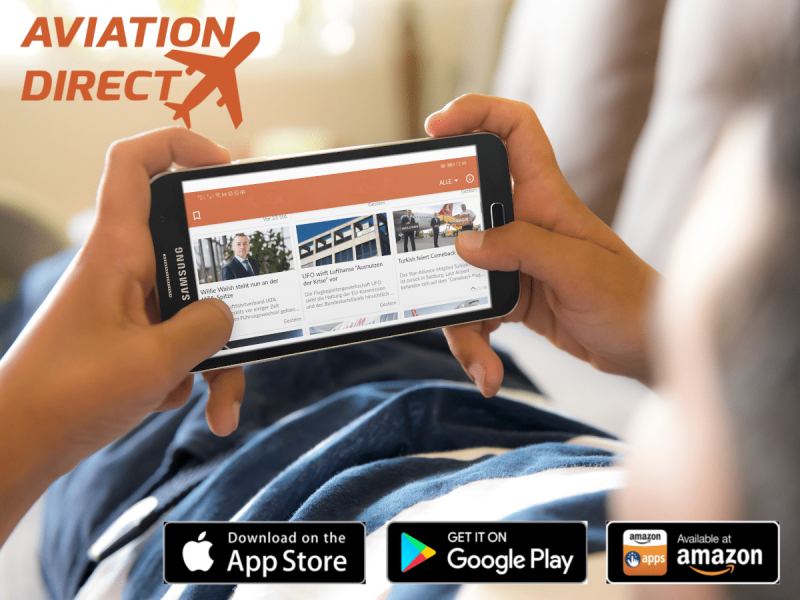 The new Aviation.Direct app is available free of charge in stores (Photo: Aviation.Direct).