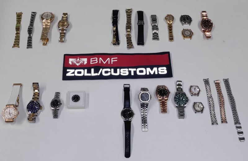 Sichergestellte Uhren (Foto: BMF/Zoll).